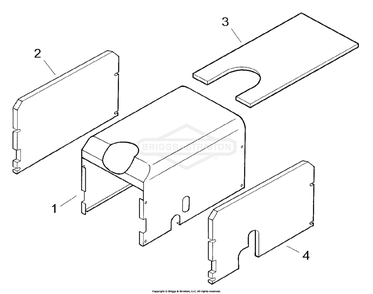 Part Location Diagram of 102939GS Briggs and Stratton Acoustic foam for pro diesel 4000 canopy